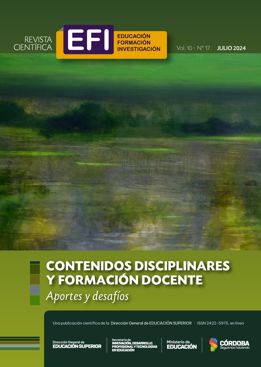 					Visualizar v. 10 n. 17 (2024): CONTENIDOS DISCIPLINARES Y FORMACIÓN DOCENTE. APORTES Y DESAFÍOS
				