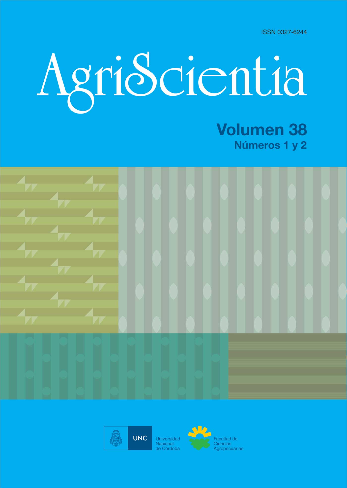 Tapa revista AgriScientia Vol. 38 Números 1 y 2