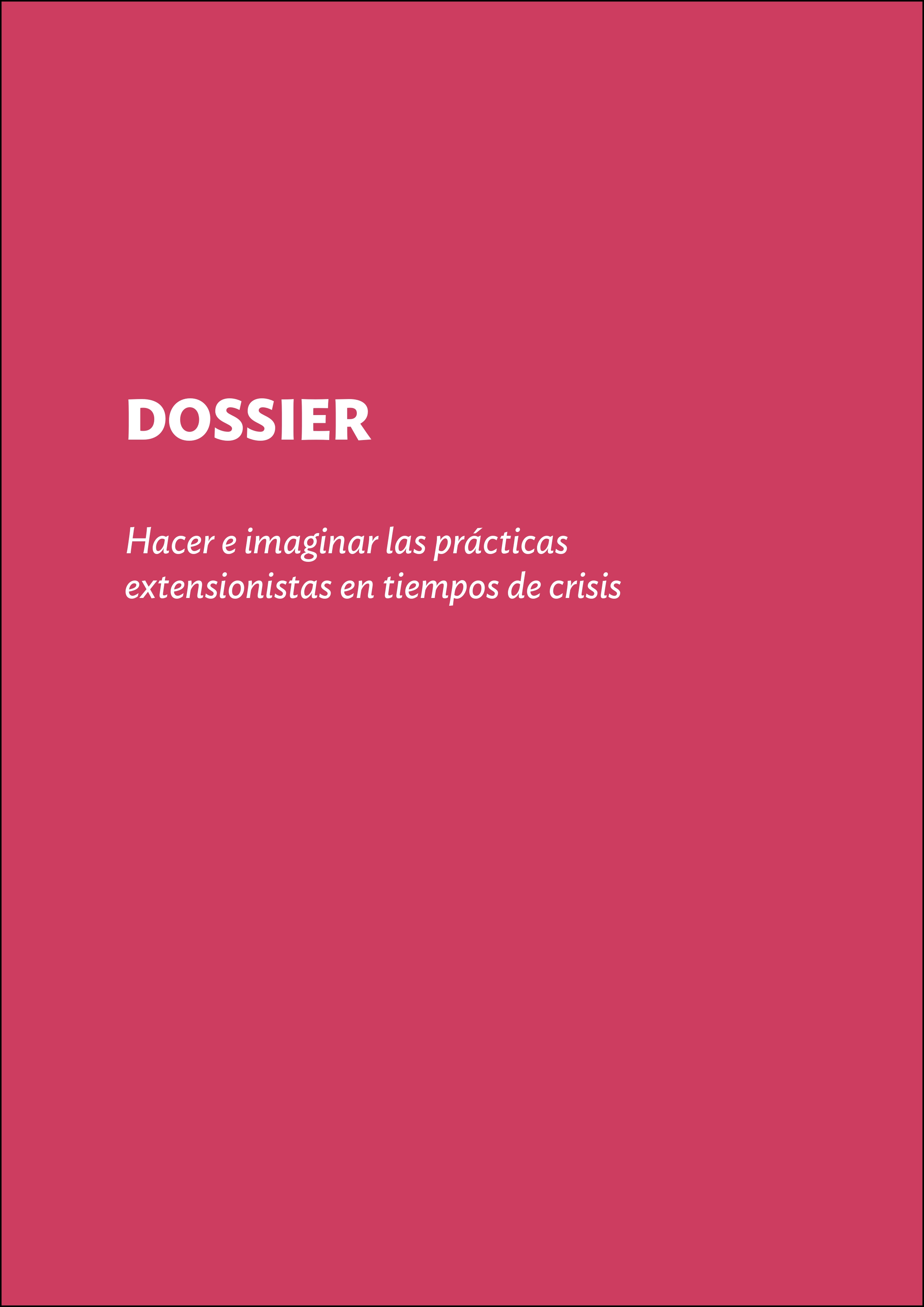 Caratula de color rosa con el ´título "Dossier"