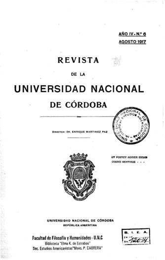 					Ver Vol. 4 Núm. 6 (1917): Agosto
				