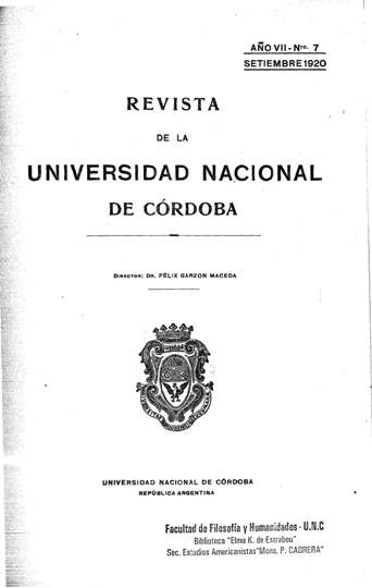 					Ver Vol. 7 Núm. 7 (1920): Septiembre
				