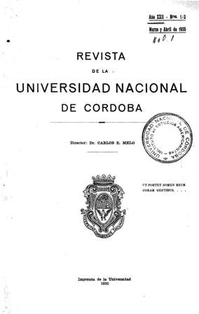 					Ver Vol. 22 Núm. 1/2 (1935): Marzo-Abril
				