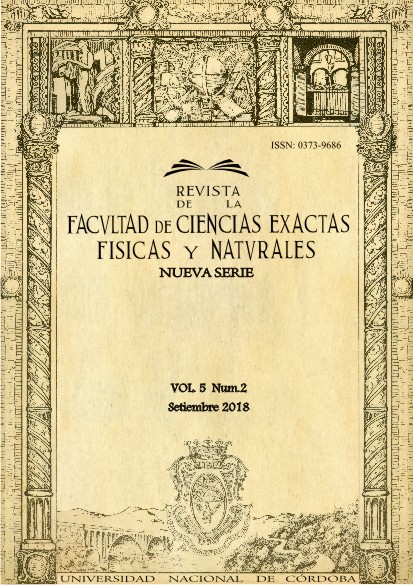 Revista de la Facultad de Ciencias Exactas, Físicas y Naturales - Vol. 5 Num. 2