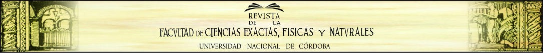 Logo Revista de la Facultad de Ciencias Exactas, Físicas y Naturales - Universidad Nacional de Córdoba