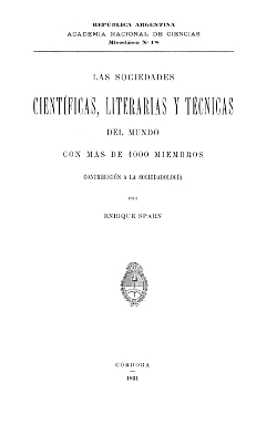 					Ver Núm. 18: Las sociedades científicas, literarias y técnicas del mundo con más de mil miembros.
				